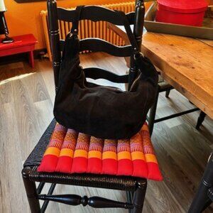 Free People Roma Suede Tote ~ BLACK